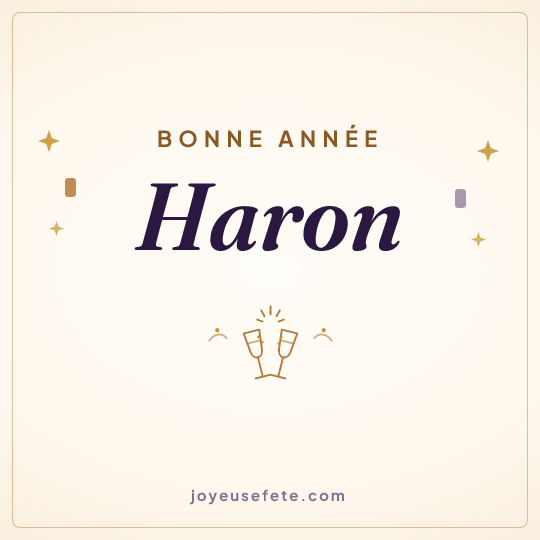 Image carrée « Bonne année Haron » pour WhatsApp