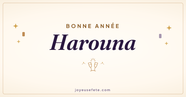 Image « Bonne année Harouna » au format large