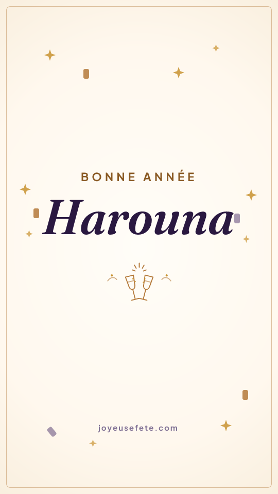 Image « Bonne année Harouna » au format story