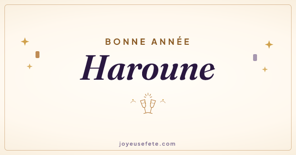 Image « Bonne année Haroune » au format large