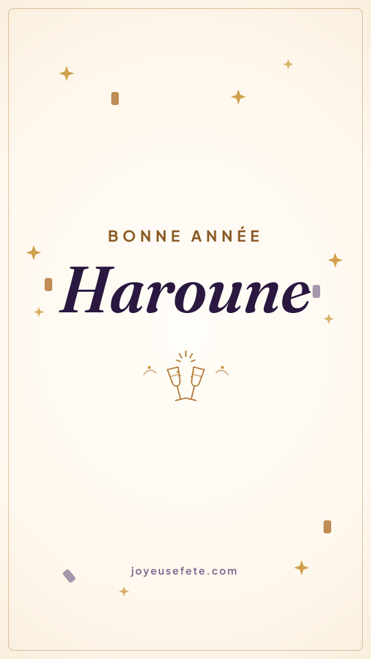 Image « Bonne année Haroune » au format story