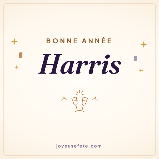 Image carrée « Bonne année Harris » pour WhatsApp