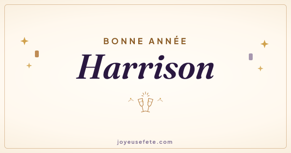 Image « Bonne année Harrison » au format large