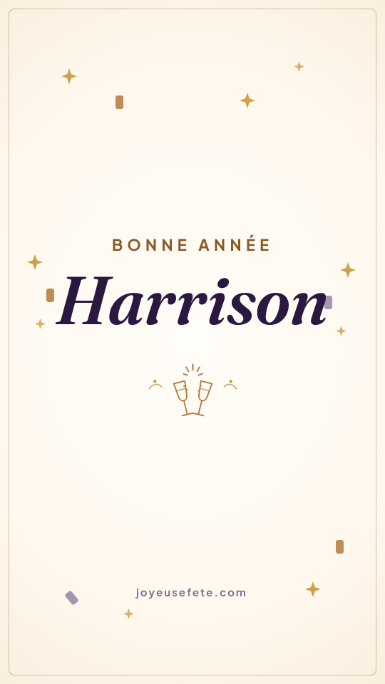 Image « Bonne année Harrison » au format story