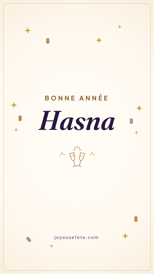 Image « Bonne année Hasna » au format story