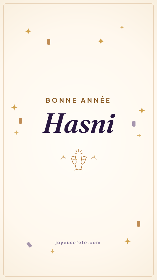 Image « Bonne année Hasni » au format story