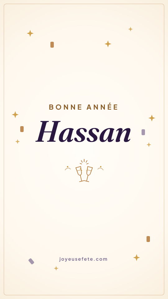 Image « Bonne année Hassan » au format story