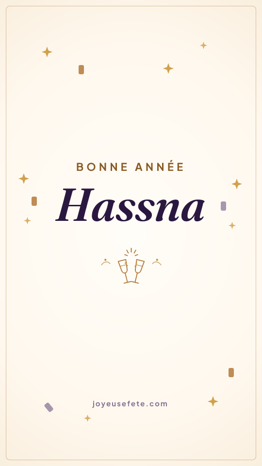 Image « Bonne année Hassna » au format story