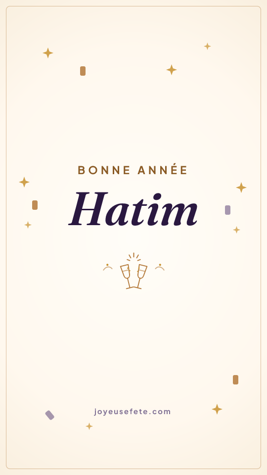 Image « Bonne année Hatim » au format story