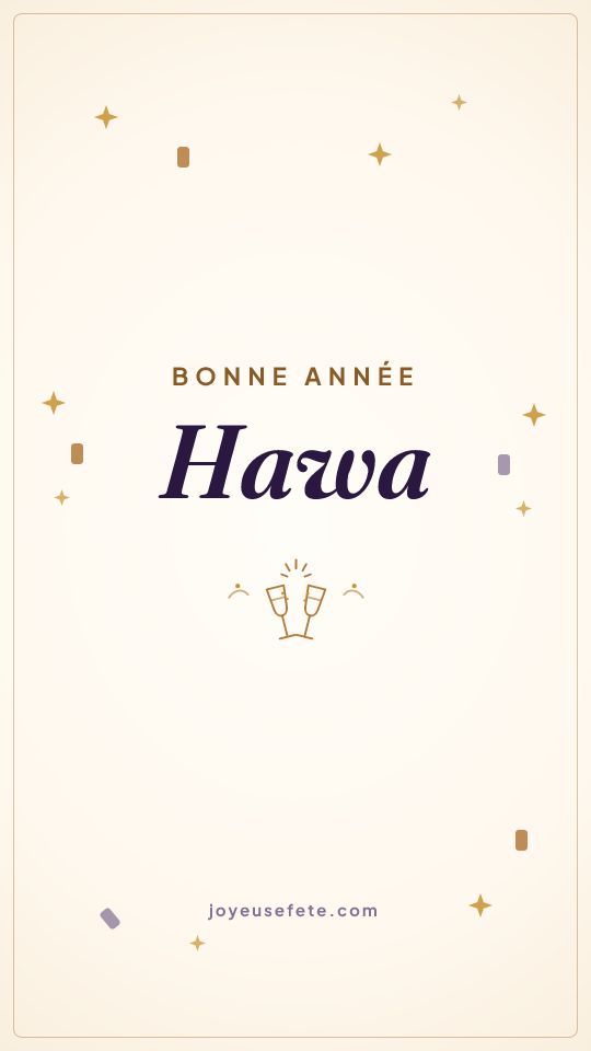 Image « Bonne année Hawa » au format story