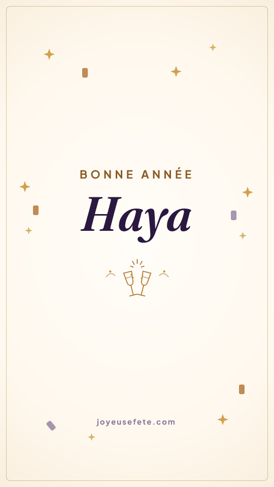 Image « Bonne année Haya » au format story