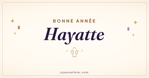 Image « Bonne année Hayatte » au format large