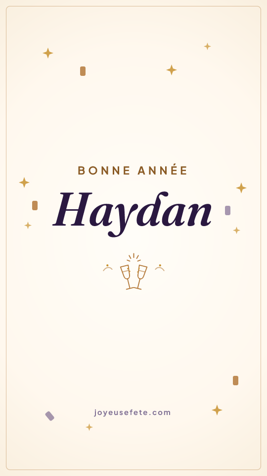 Image « Bonne année Haydan » au format story