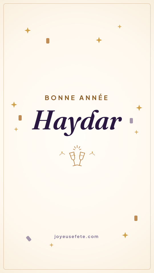 Image « Bonne année Haydar » au format story