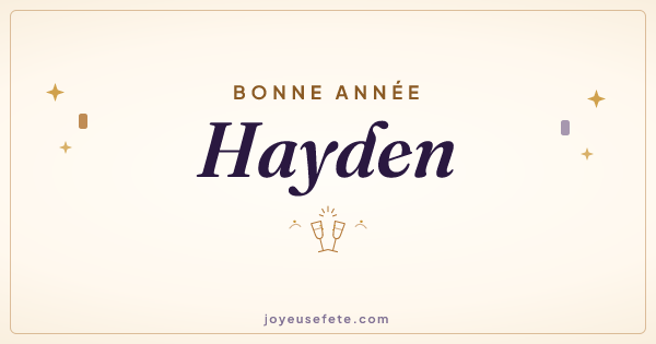 Image « Bonne année Hayden » au format large