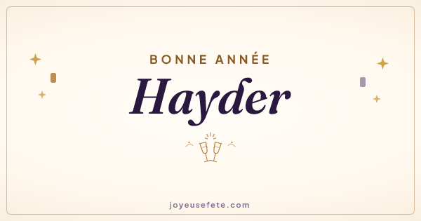 Image « Bonne année Hayder » au format large