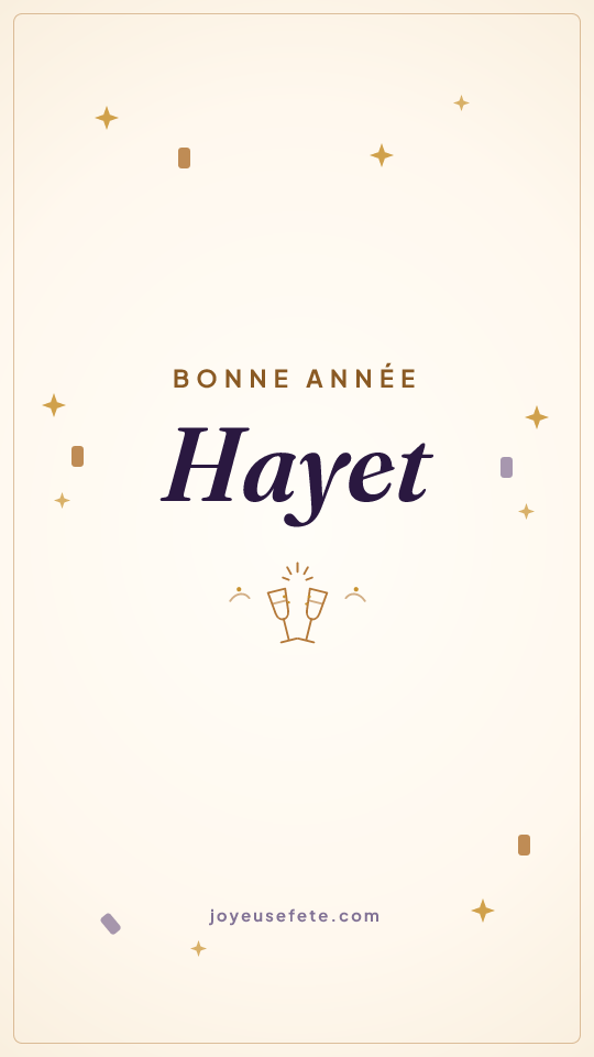Image « Bonne année Hayet » au format story