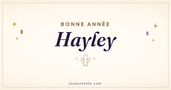 Image « Bonne année Hayley » au format large