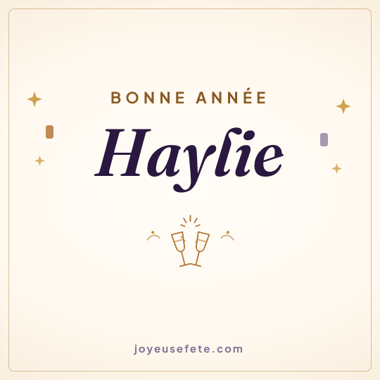 Image carrée « Bonne année Haylie » pour WhatsApp