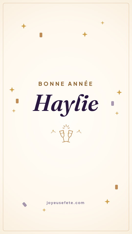 Image « Bonne année Haylie » au format story
