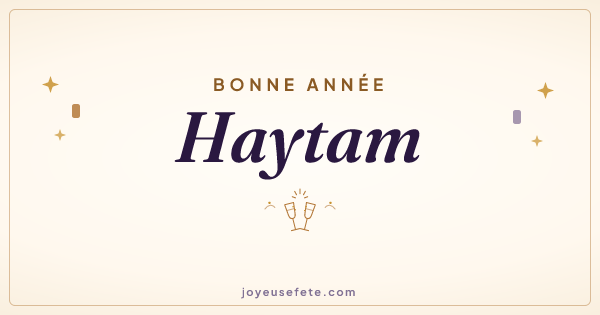 Image « Bonne année Haytam » au format large