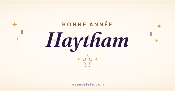 Image « Bonne année Haytham » au format large