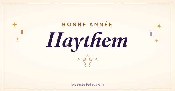 Image « Bonne année Haythem » au format large