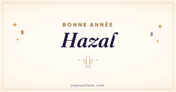 Image « Bonne année Hazal » au format large