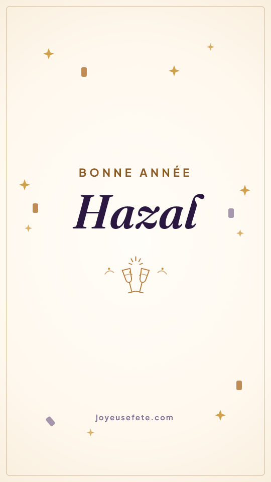 Image « Bonne année Hazal » au format story