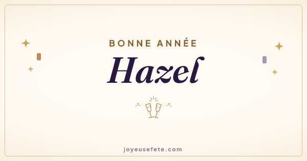 Image « Bonne année Hazel » au format large