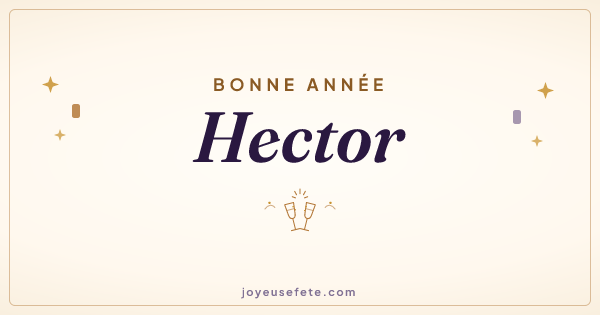 Image « Bonne année Hector » au format large