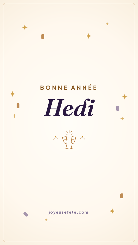 Image « Bonne année Hedi » au format story