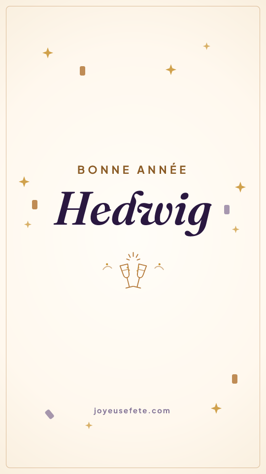 Image « Bonne année Hedwig » au format story