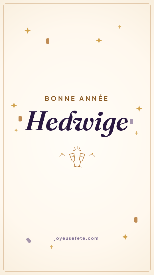 Image « Bonne année Hedwige » au format story