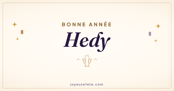 Image « Bonne année Hedy » au format large