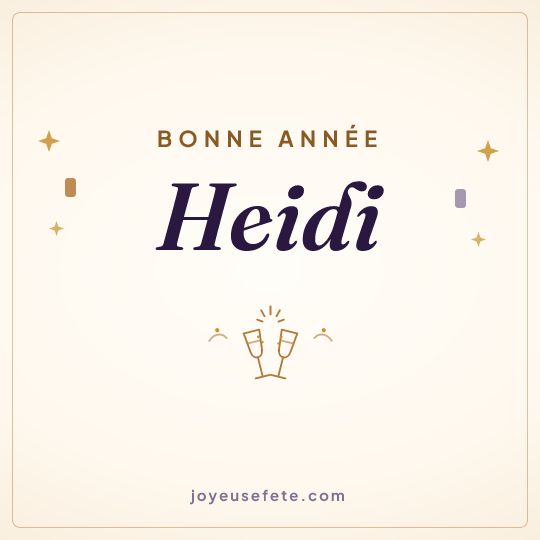 Image carrée « Bonne année Heidi » pour WhatsApp