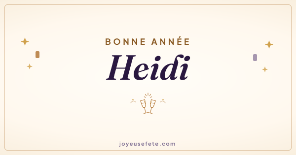 Image « Bonne année Heidi » au format large