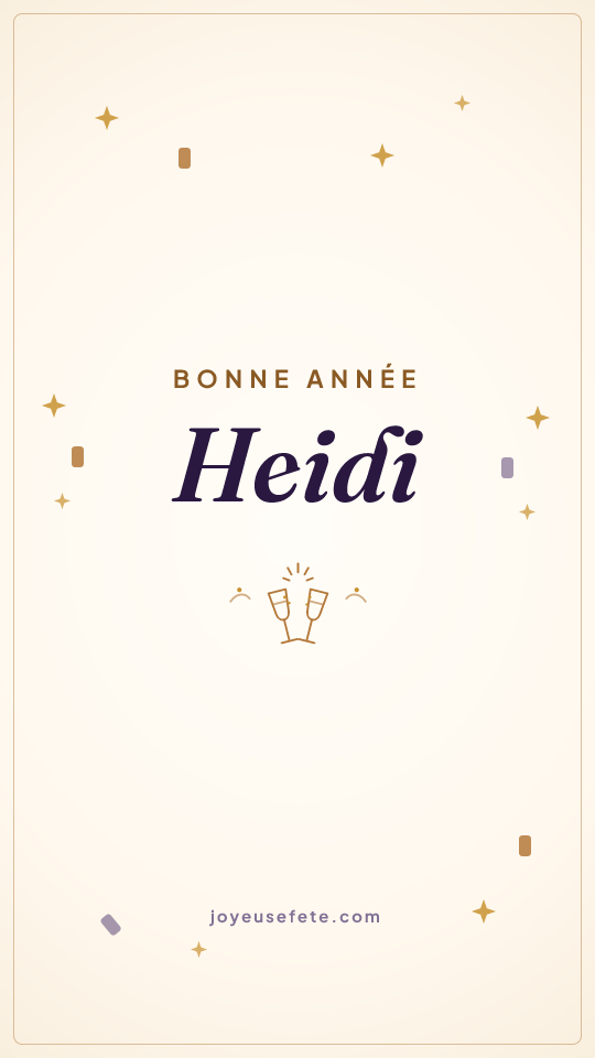 Image « Bonne année Heidi » au format story