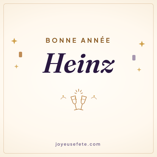 Image carrée « Bonne année Heinz » pour WhatsApp