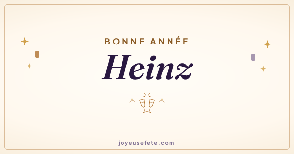 Image « Bonne année Heinz » au format large