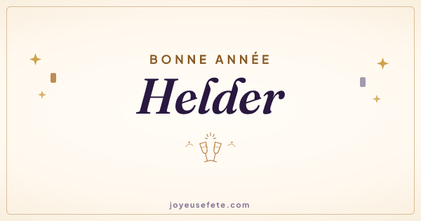 Image « Bonne année Helder » au format large