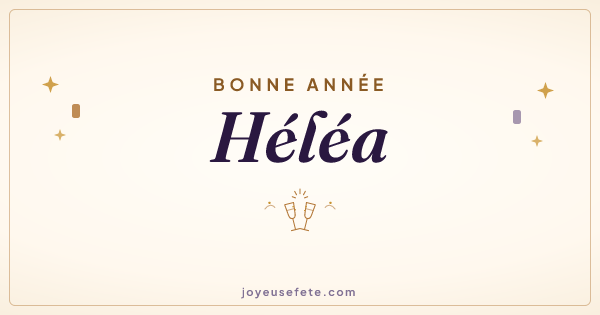 Image « Bonne année Héléa » au format large