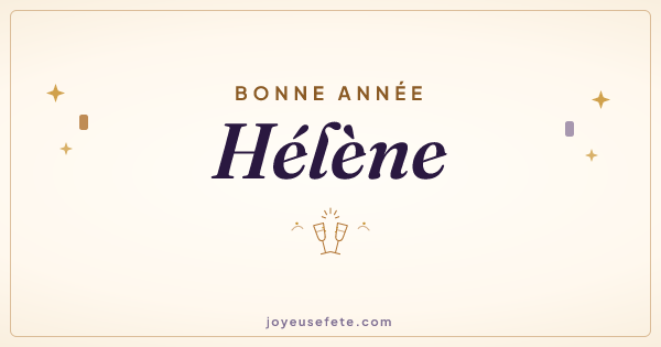 Image « Bonne année Hélène » au format large