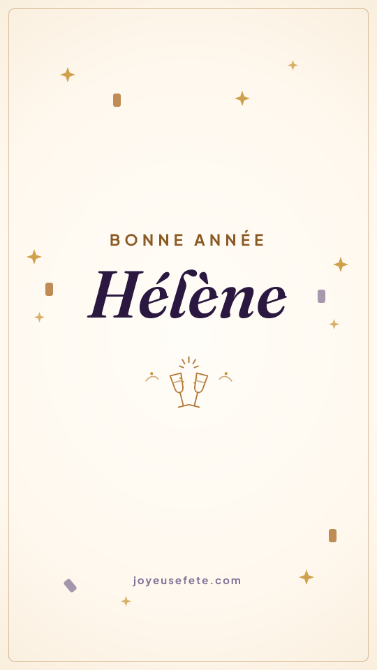 Image « Bonne année Hélène » au format story