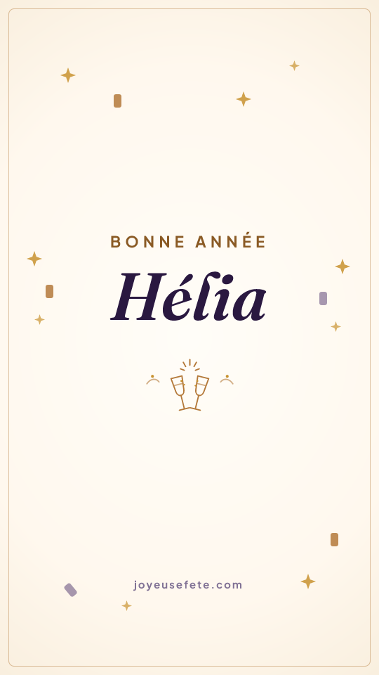 Image « Bonne année Hélia » au format story