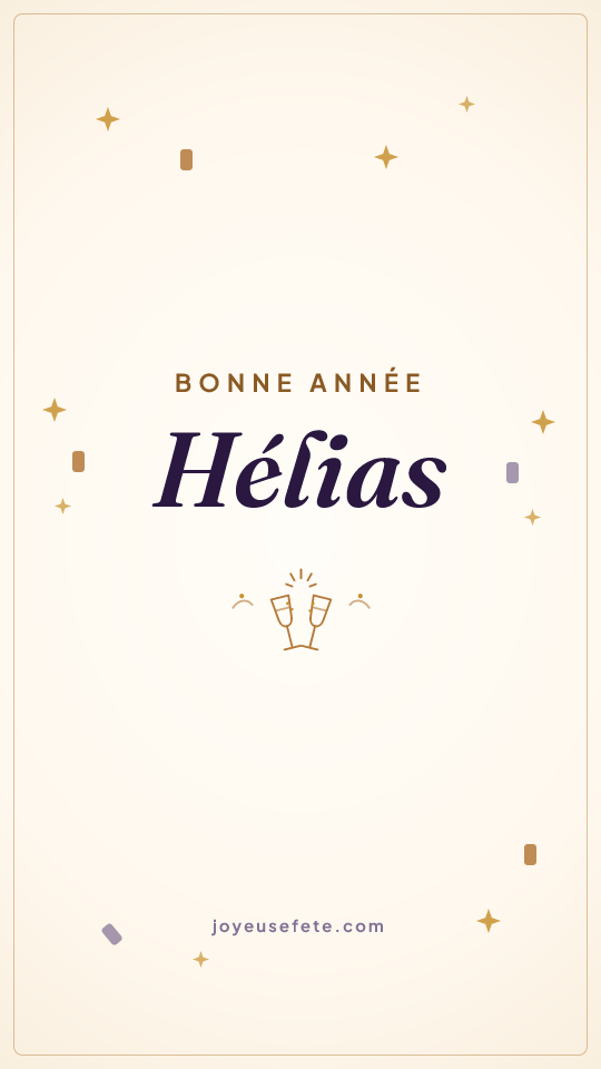 Image « Bonne année Hélias » au format story