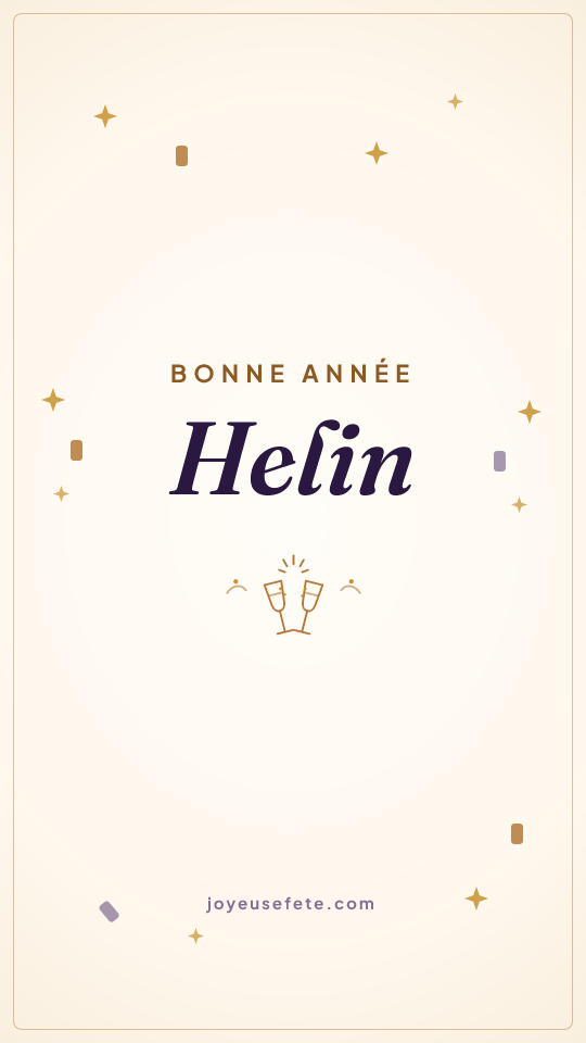 Image « Bonne année Helin » au format story