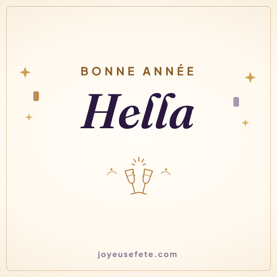 Image carrée « Bonne année Hella » pour WhatsApp