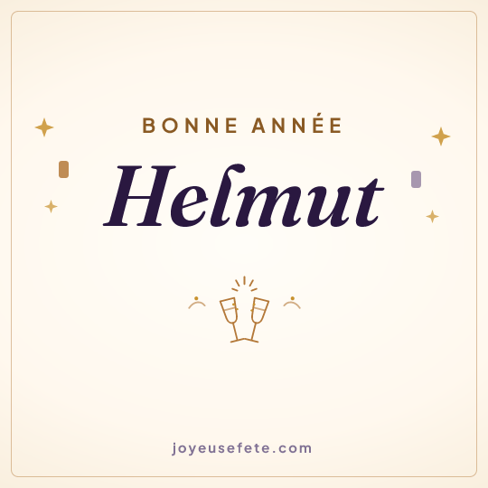Image carrée « Bonne année Helmut » pour WhatsApp