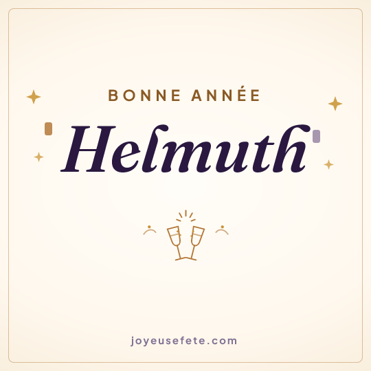 Image carrée « Bonne année Helmuth » pour WhatsApp